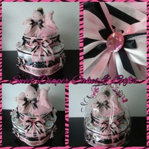 Luiertaart met fles prosecco & Fluweel zacht tutpopje